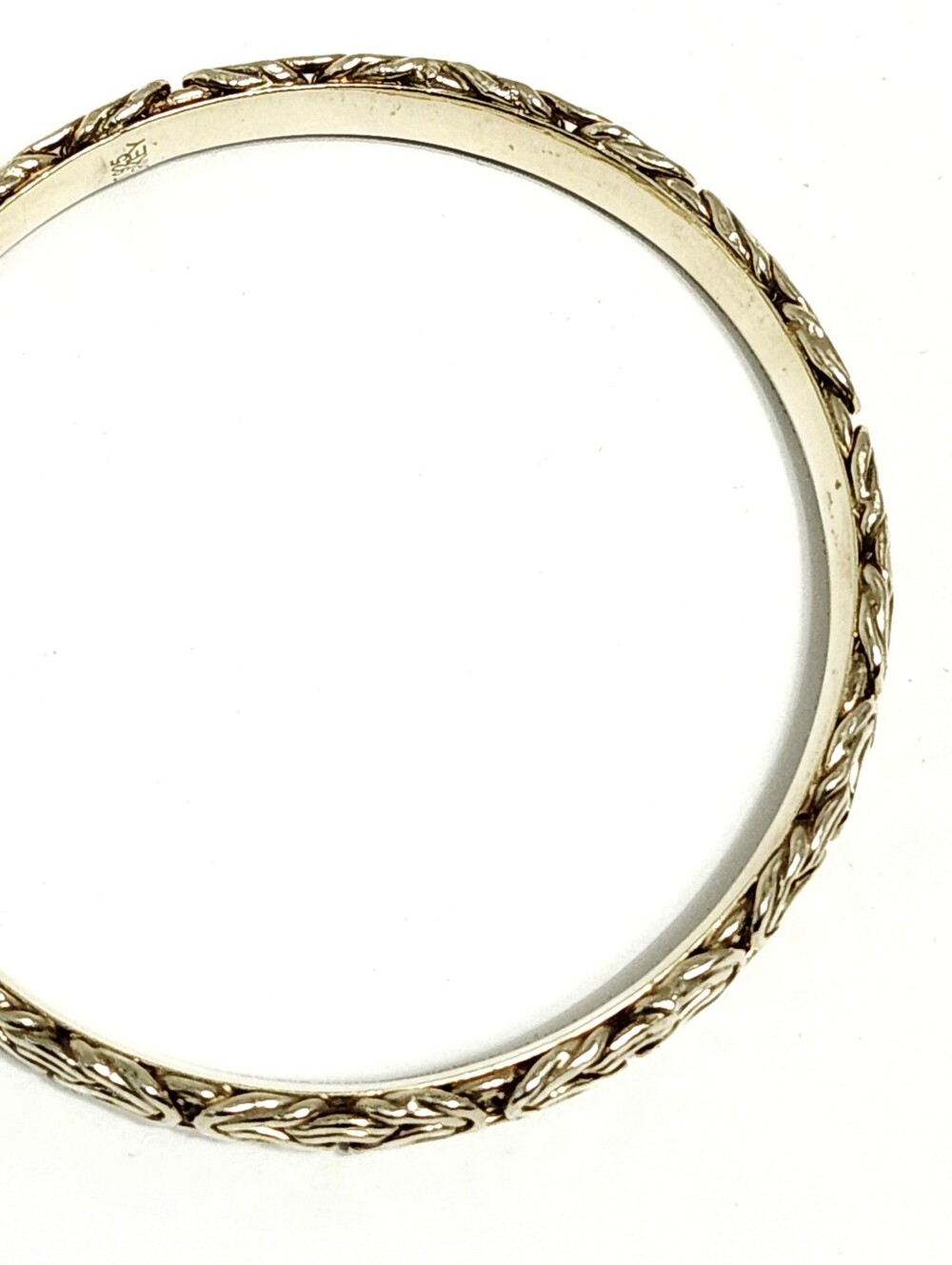 Byzantine Gold over Sterling Silver Bangle Bracelet - Picture 11 of 13